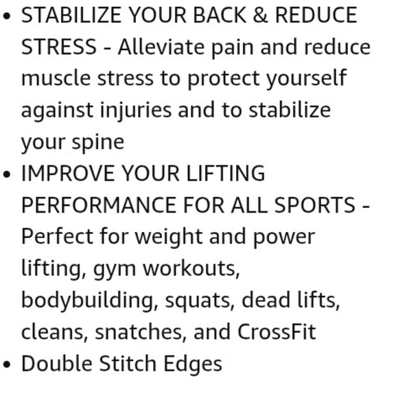 Valeo Leather Padded 4 Inch Weightlifting Belt Unisex Size S - Picture 5 of 5